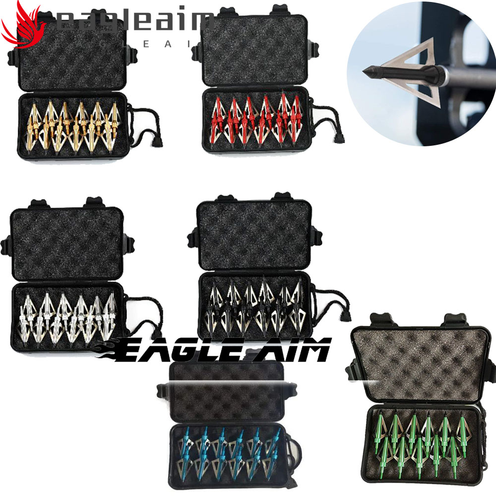 Broadheads 100 Grain 3 Blade Hunting - 12 adet okçuluk Broadheads 3 sabit