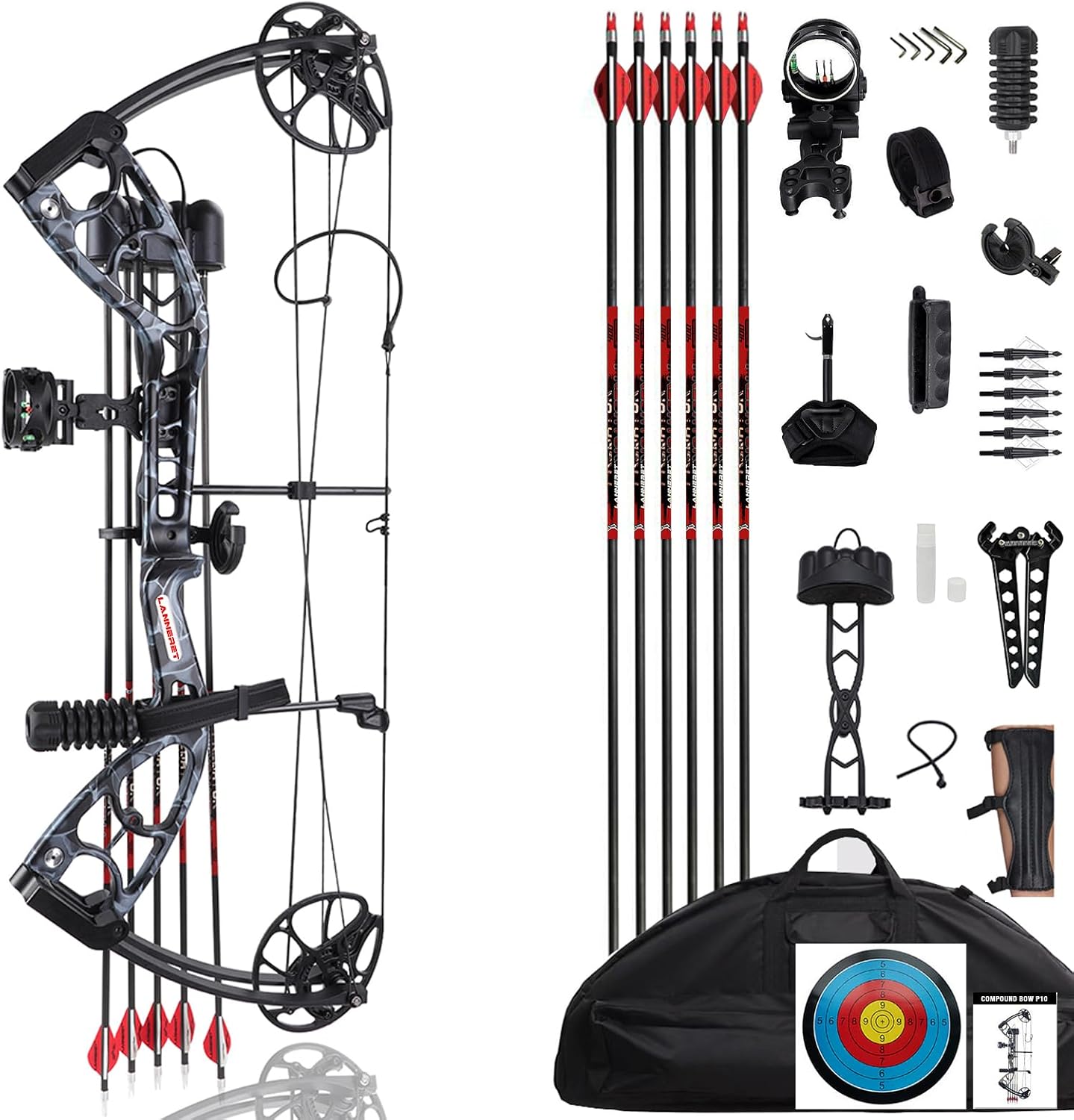Compound Bow Hunting 30-70 Lbs - Bileşik Yay Seti, 30-70 lbs Arası
