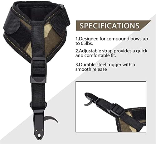 Archery Release Aid Caliper Wrist - Elong Ayarlanabilir Okçuluk Bileşik Yay Fırlatma