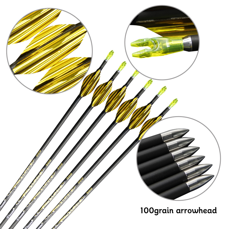 Carbon Arrows 30 Inch Spine 400 500 - ID4.2mm Saf Karbon Ok 1.8 İnç