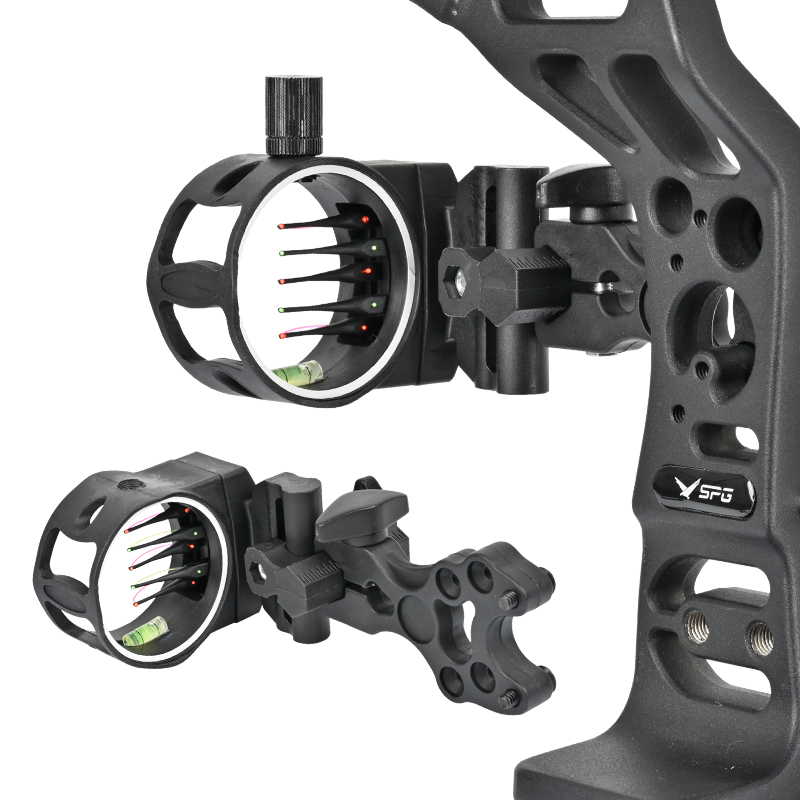 Compound Bow Sight 5 Pin Fiber Optic - Okçuluk Bileşik Yay Görüş 5 Pin