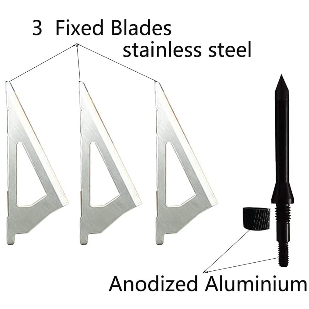12 adet okçuluk Broadheads 3 s - Broadheads 100 Grain 3 Blade Hunting incelemesi ve fiyatı