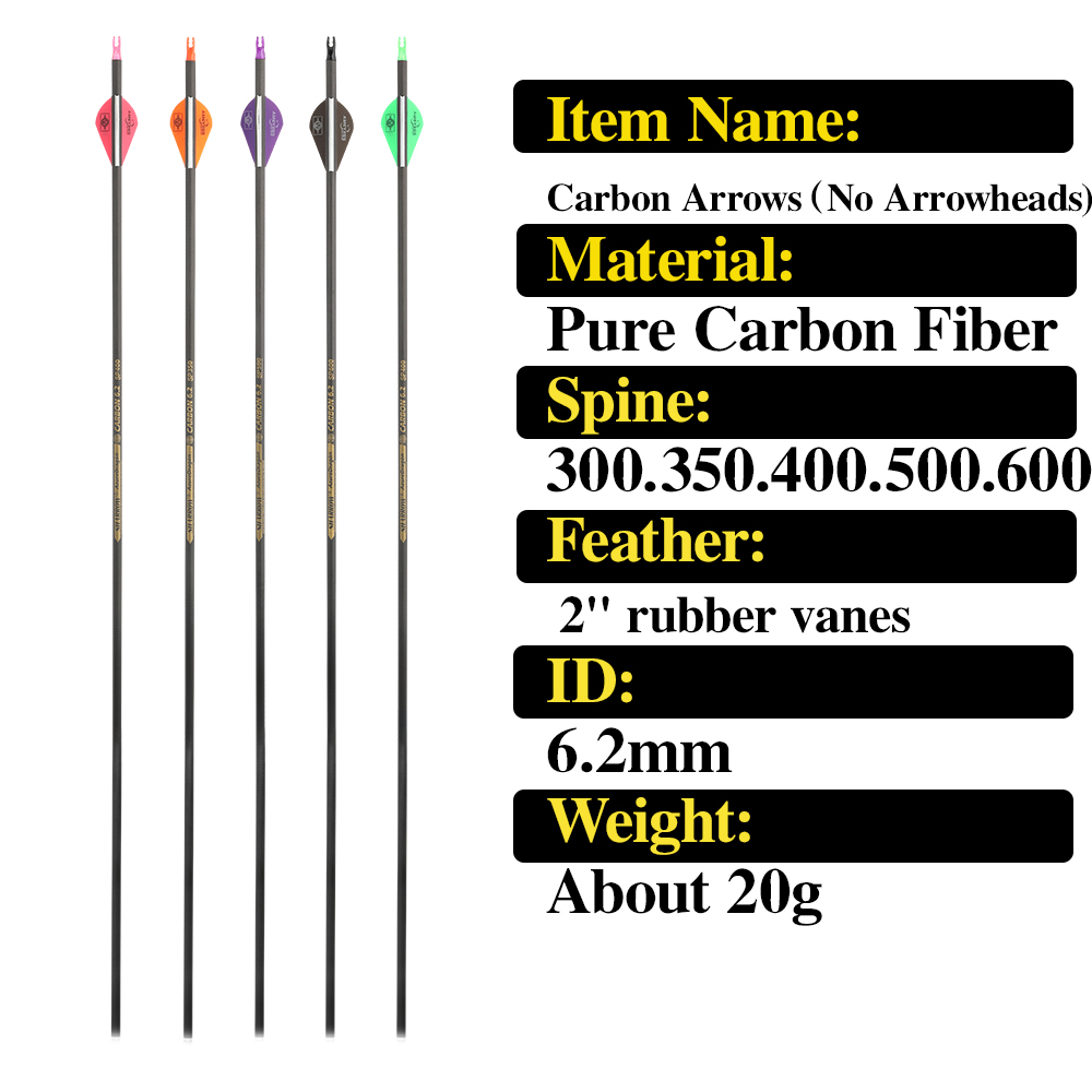 Okçuluk Saf Karbon Oklar Spine - Carbon Arrows 30 Inch Spine 400 500 incelemesi ve fiyatı