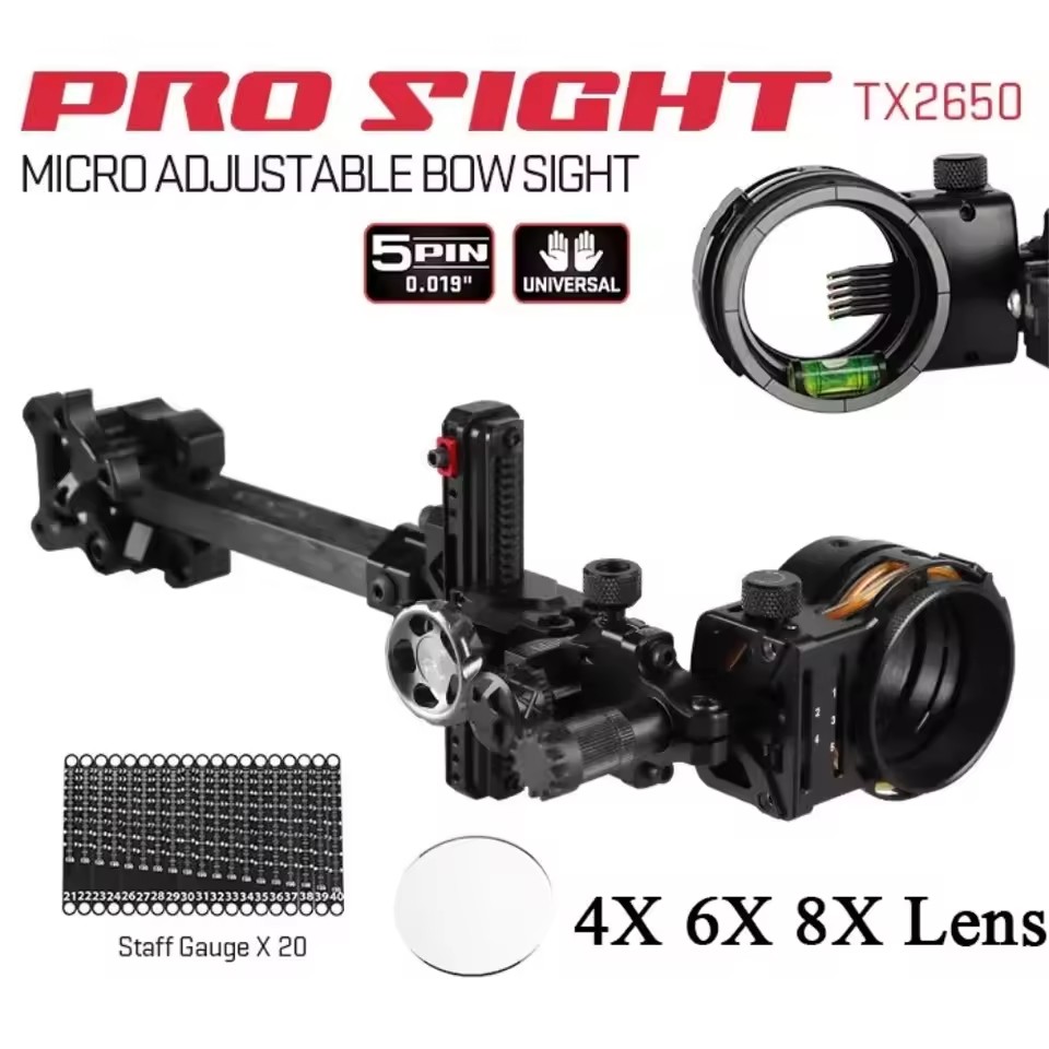 Okçuluk Bileşik Yay nişangahı  - Compound Bow Sight 5 Pin Fiber Optic incelemesi ve fiyatı