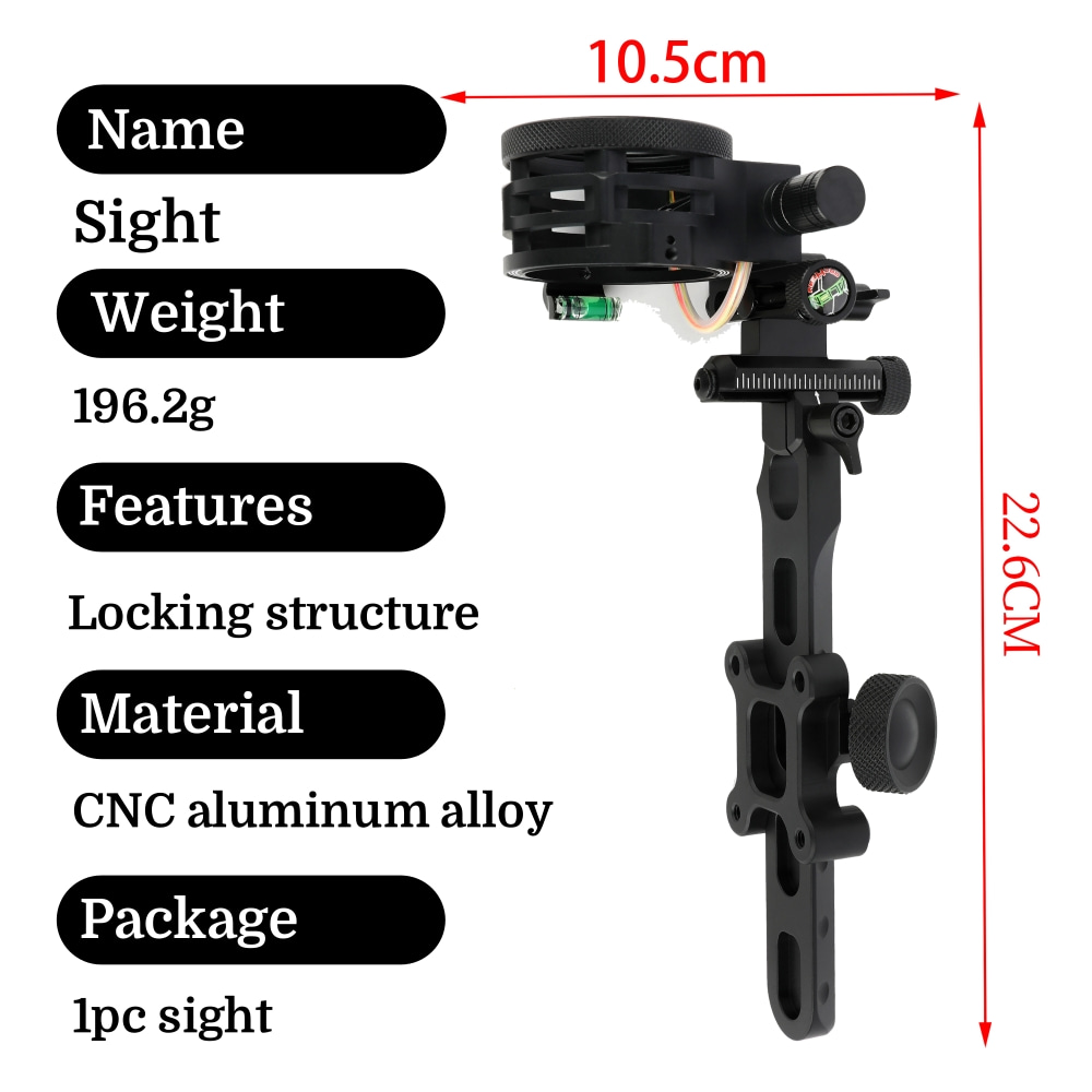 5 Pin Bileşik Yay Görüşü 0.019 - Compound Bow Sight 5 Pin Fiber Optic incelemesi ve fiyatı