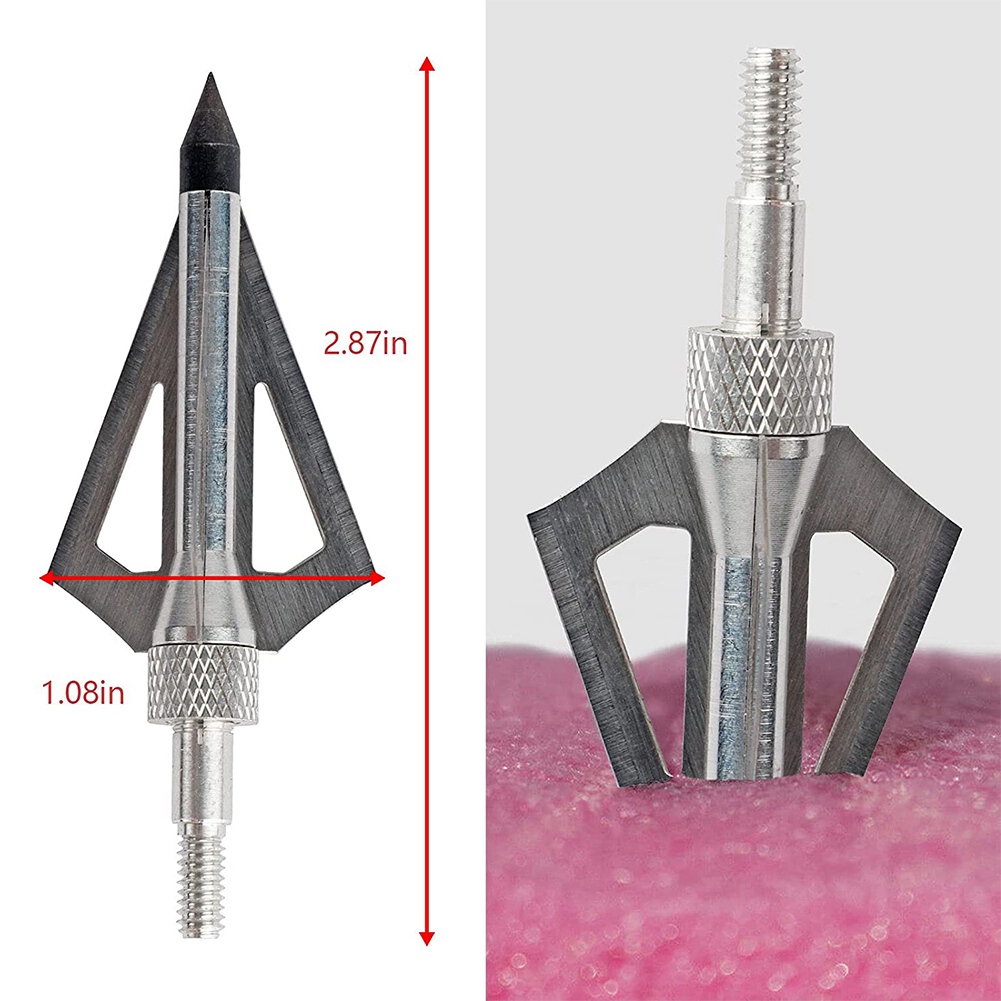 12 Adet Metal Avcılık Okçuluk  - Broadheads 100 Grain 3 Blade Hunting incelemesi ve fiyatı