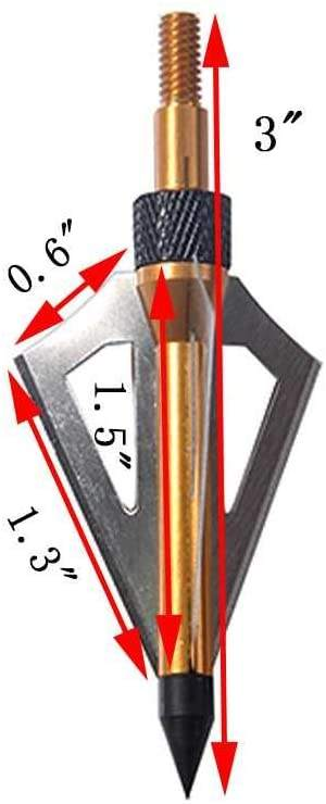 12'li Paket 3 Sabit Bıçaklı Ok - Broadheads 100 Grain 3 Blade Hunting incelemesi ve fiyatı