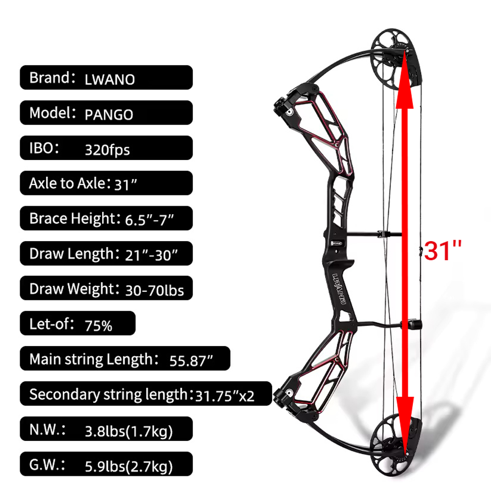 30-70 Lbs Bileşik Yay Sağ El Y - Compound Bow Hunting 30-70 Lbs incelemesi ve fiyatı