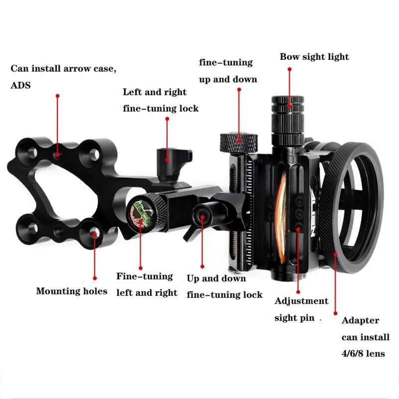 Çok Bileşenli Yay Nişangahı 5  - Compound Bow Sight 5 Pin Fiber Optic incelemesi ve fiyatı