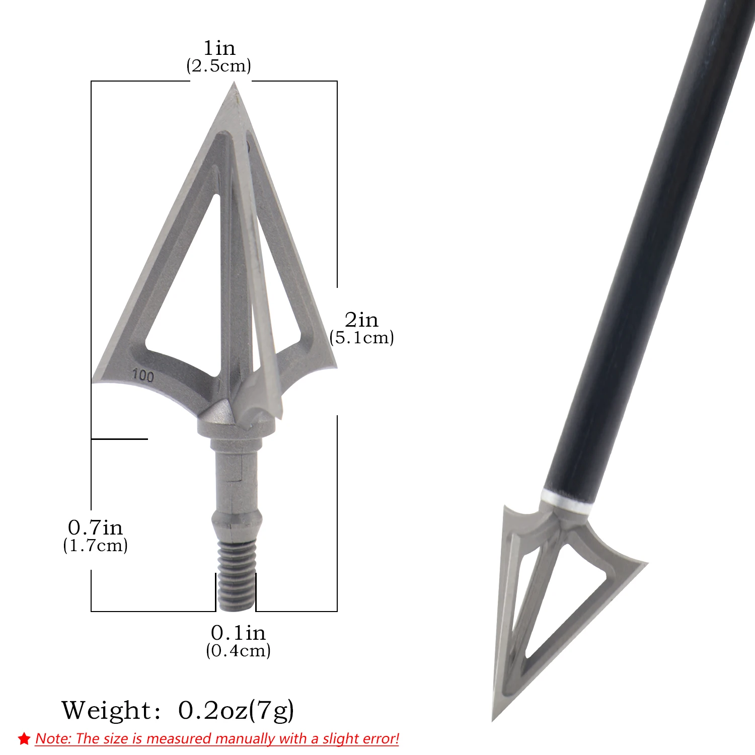 Tek Parça 3 Bıçaklı Sabit Uçlu - Broadheads 100 Grain 3 Blade Hunting incelemesi ve fiyatı